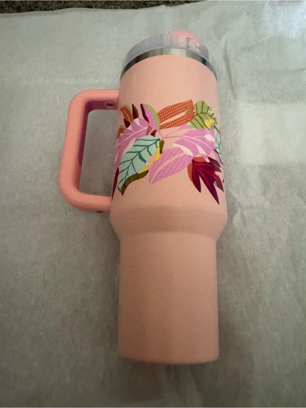Stanley 40oz Adventure Quencher H2.0 FlowState Tumbler - Tropical Floral Pink